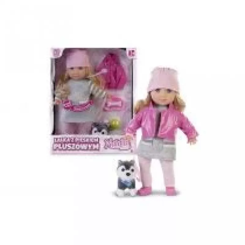 Doll Artyk Natalia with plush dog 35 cm, Artyk 121661
