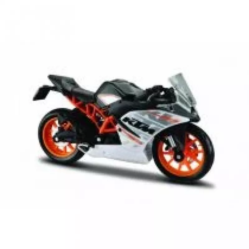 Die-cast Maisto motorcycle model KTM RC390 1:18 scale with display stand