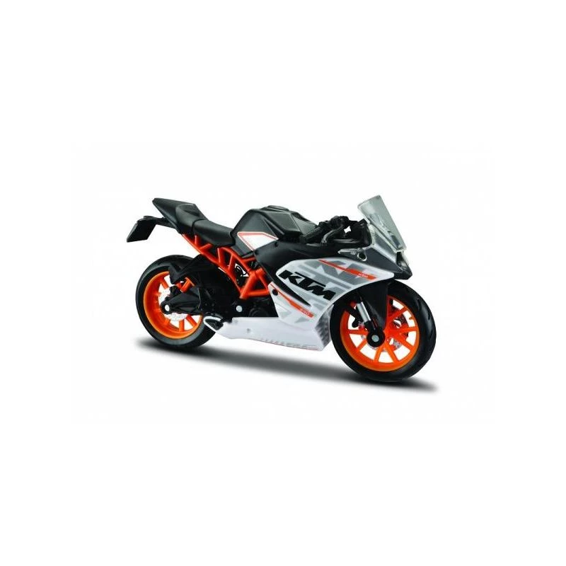 Die-cast Maisto motorcycle model KTM RC390 1:18 scale with display stand