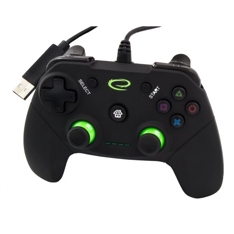 Gamepad ESPERANZA EGG110K wired USB with vibration, 12 buttons, 1.5 m cable — for PC and PS3