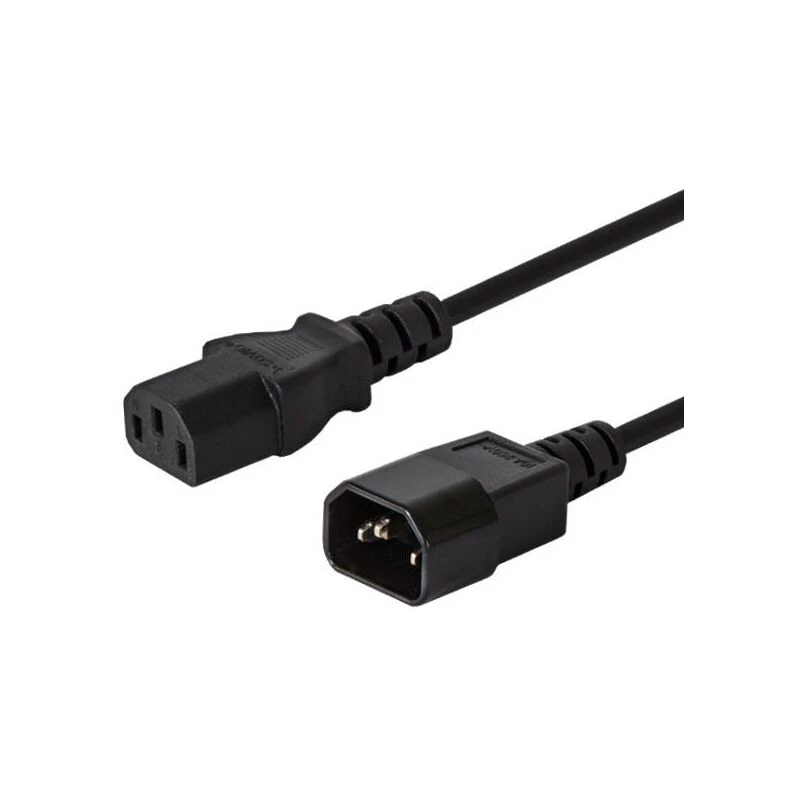 Kabel SAVIO CL-99 (C14 / IEC C14 / IEC 320 C14 M - C13 F; 1 2m; kolor czarny)