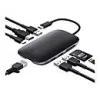 Laptop dock AUKEY CB-C71 — 3x USB‑C (USB 3.2 Gen1), HDMI, RJ‑45, MicroSD, USB PD 100W, 0.15 m cable, black