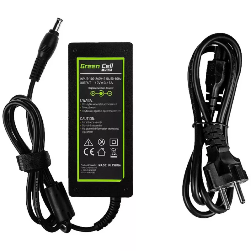 Green Cell AD20P power adapter/inverter Indoor 60 W Black