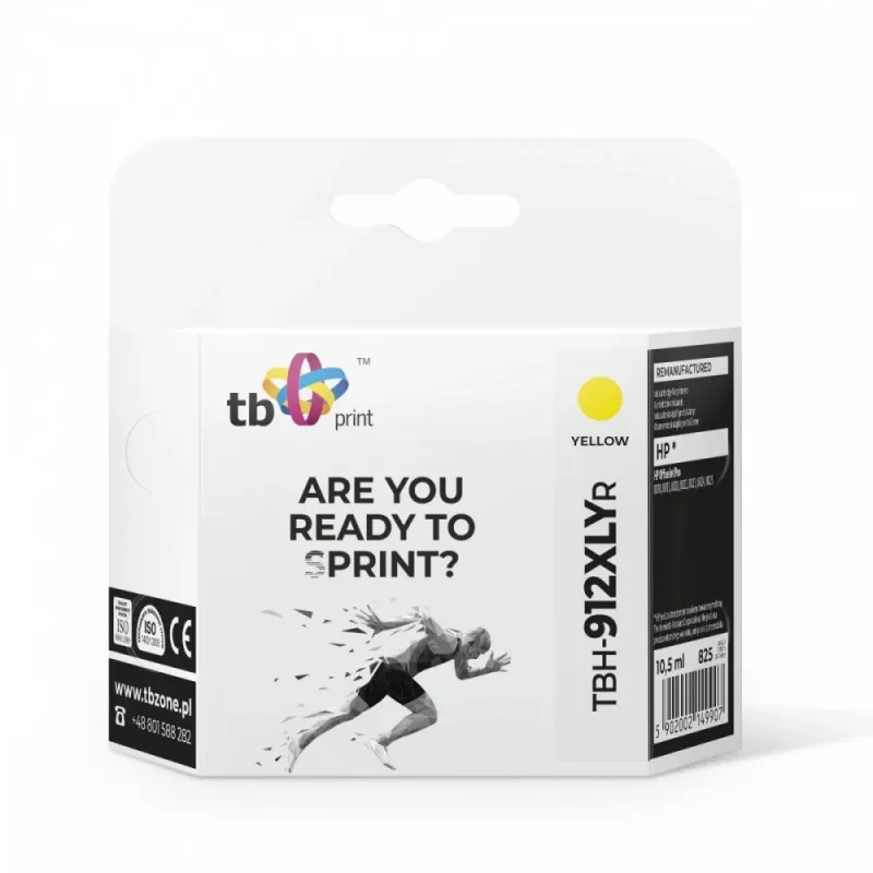 Ink. Cartridge TB Kompat. S HP OfficeJet Pro 8025 912XL, YE Reman.