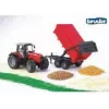 Tractor model BRUDER Massey Ferguson 7480 with tipping trailer
