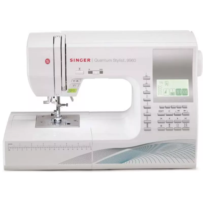Sewing machine SINGER Quantum Stylist 9960 — 600 stitch patterns, 13 one-step buttonhole styles, free arm