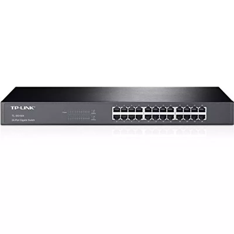 TP-Link 24-Port Gigabit Rackmount Network Switch, Unmanaged, Gigabit Ethernet (10/100/1000), Full duplex, Rack mounting, 1U