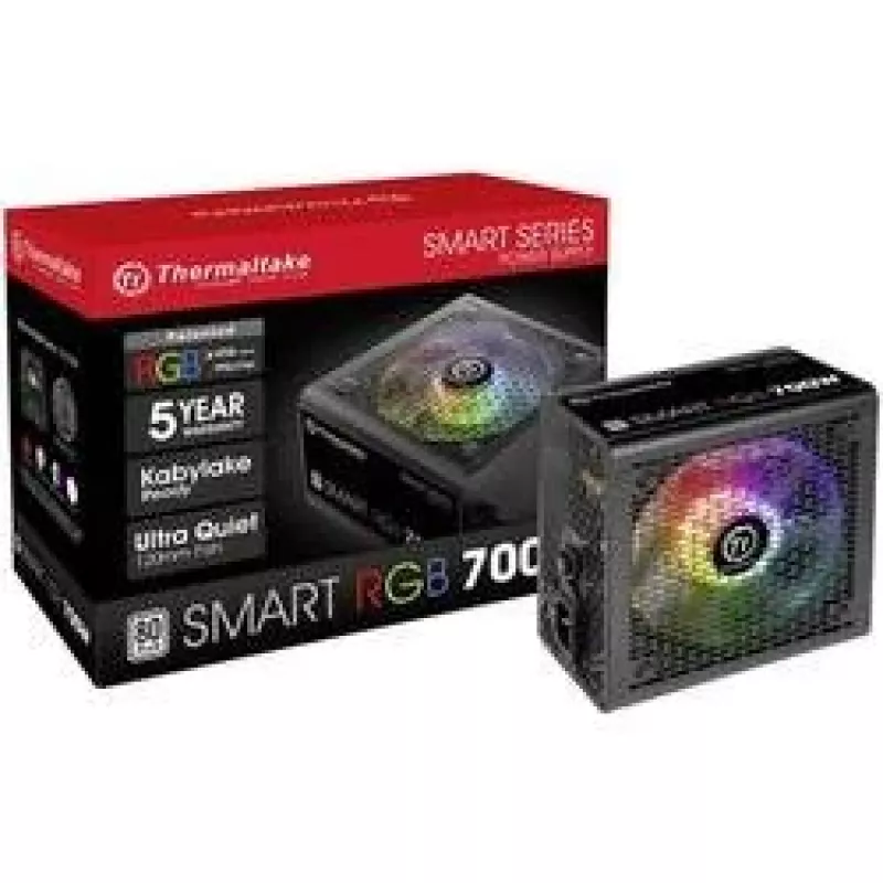 Power Supply Smart 700W RGB, 80PLUS, 230V EU, 2xPEG, 120mm, Single Rail