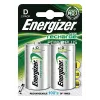 Energizer NiMH Rechargeable D Batteries 2500mAh - 2 Pack