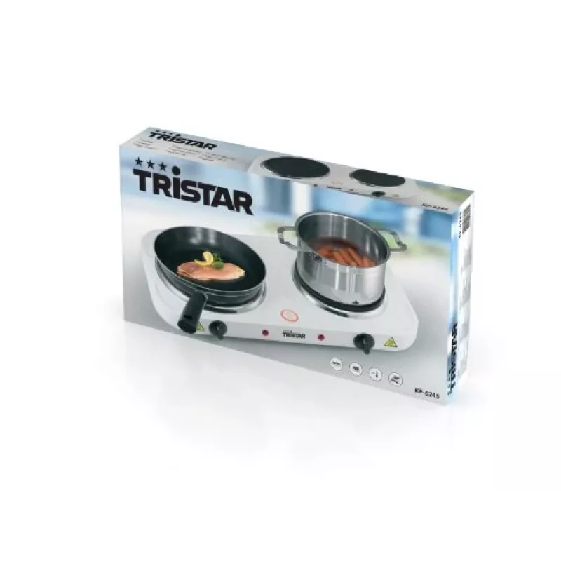 Tristar Double-Burner Electric Cooker KP-6245, 2500W, 15,5/18,5 cm