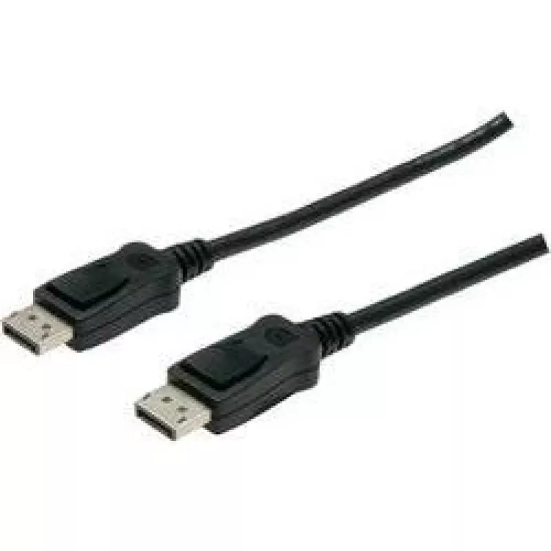 Connection Cable DisplayPort with snaps 1080p 60Hz FHD Type DP / DP M / M black 1m