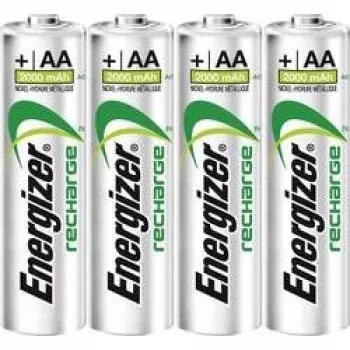 Energizer ACCU Recharge Power Plus NiMH Rechargeable AA Batteries 2000mAh 4 Pack