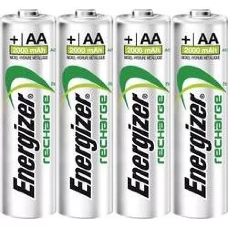 Energizer ACCU Recharge Power Plus NiMH Rechargeable AA Batteries 2000mAh 4 Pack