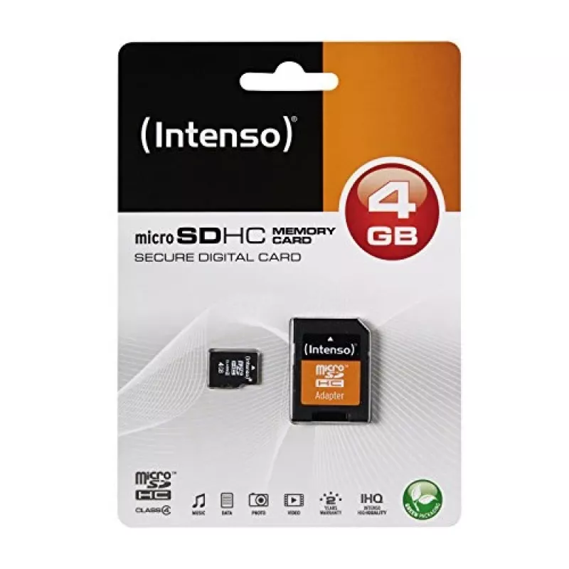 Memory Card Intenso 4GB MicroSDHC Class 4 3403450