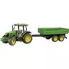 Tractor model BRUDER John Deere 5115 M with tipping trailer
