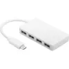 Wentronic Goobay USB-C™ 4x Multiport Adapter, White - gleichzeitiger Connector of 4x USB 3.0 A-Socket to USB-C™ Plug (66274)
