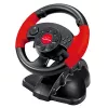 Steering wheel ESPERANZA EG103 gaming controller — PC/PS2/PS3, 13 buttons, vibration, accelerometer, black/red
