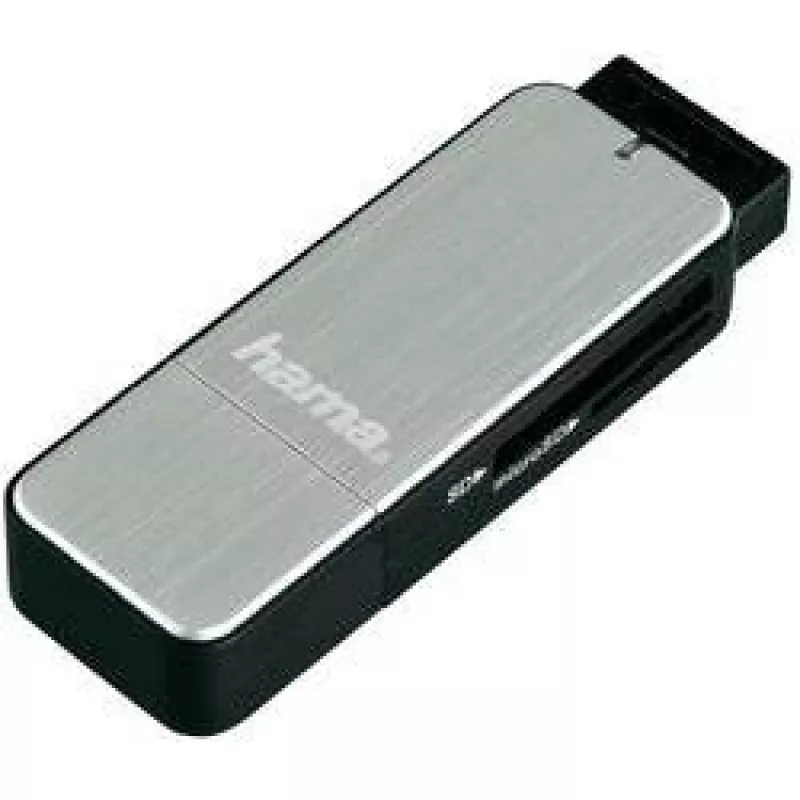 Hama 123900 card reader USB 3.2 Gen 1 (3.1 Gen 1) Black, Silver