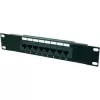Patch panel 10 8 ports, Cat5e, U / UTP, 1U, black (complete)