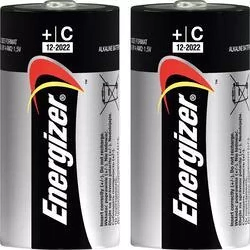 Energizer C Alkaline Power Batteries, 2 Pack
