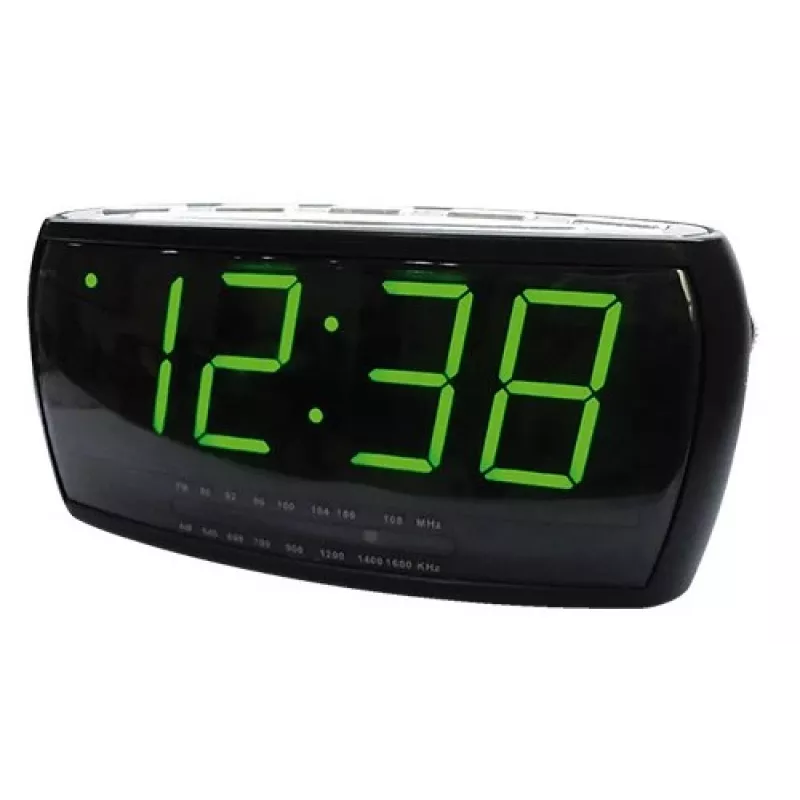 Clock radio Adler AD 1121 — clock radio, FM/AM tuner, LED display, battery backup, black