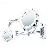 Illuminated cosmetics mirror Beurer BS59 diameter 11 cm silver