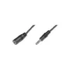 Wentronic Goobay 3,5mm-jack-Extension Cable, Black, 5 m - jack 3,5 mm-Plug (3-Pin, Stereo) > jack 3,5 mm-Socket (3-Pin, Stereo) (50090)