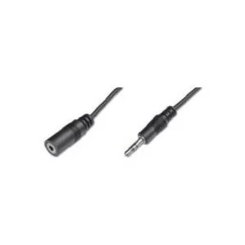 Wentronic Goobay 3,5mm-jack-Extension Cable, Black, 5 m - jack 3,5 mm-Plug (3-Pin, Stereo) > jack 3,5 mm-Socket (3-Pin, Stereo) (50090)