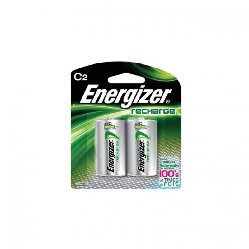 Energizer ACCU Power Plus NiMH Rechargeable C Batteries, 2500mAh 2 Pack