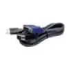 TRENDnet TK CU10 - Keyboard- / Video- / Mouse- (KVM-) Cable - USB Type A, 4-pin, HD-15 (M) - HD-15 (M) - 3,1m - Black (TK-CU10)