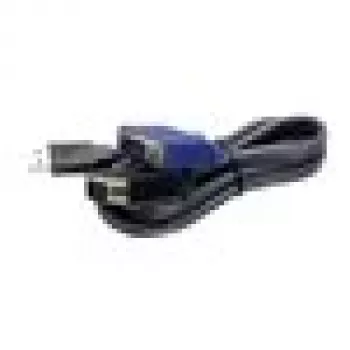TRENDnet TK CU10 - Keyboard- / Video- / Mouse- (KVM-) Cable - USB Type A, 4-pin, HD-15 (M) - HD-15 (M) - 3,1m - Black (TK-CU10)