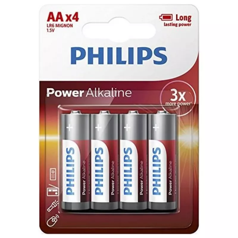Single-use battery Philips Power Alkaline Battery LR6P4B/10