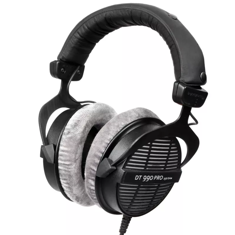 Studio headphones Beyerdynamic DT 990 PRO 250 Ω — closed circumaural, wired, 3 m cable, 96 dB, 5–35 kHz