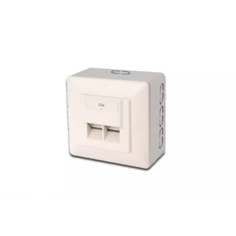 Digitus CAT 5e. Class D. Wall Outlet. Shielded. Surface Mount