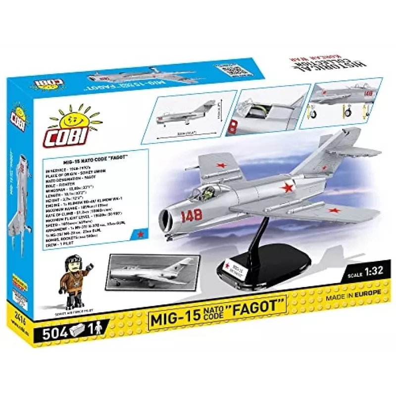 COBI Historical Collection Korean War MIG-15 NATO Code Fagot Soviet Jet