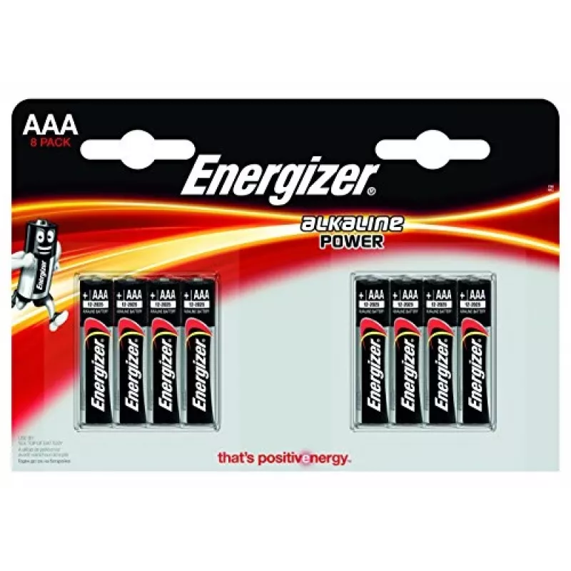 Alkaline AAA Batteries Energizer E92 — 8-pack blister