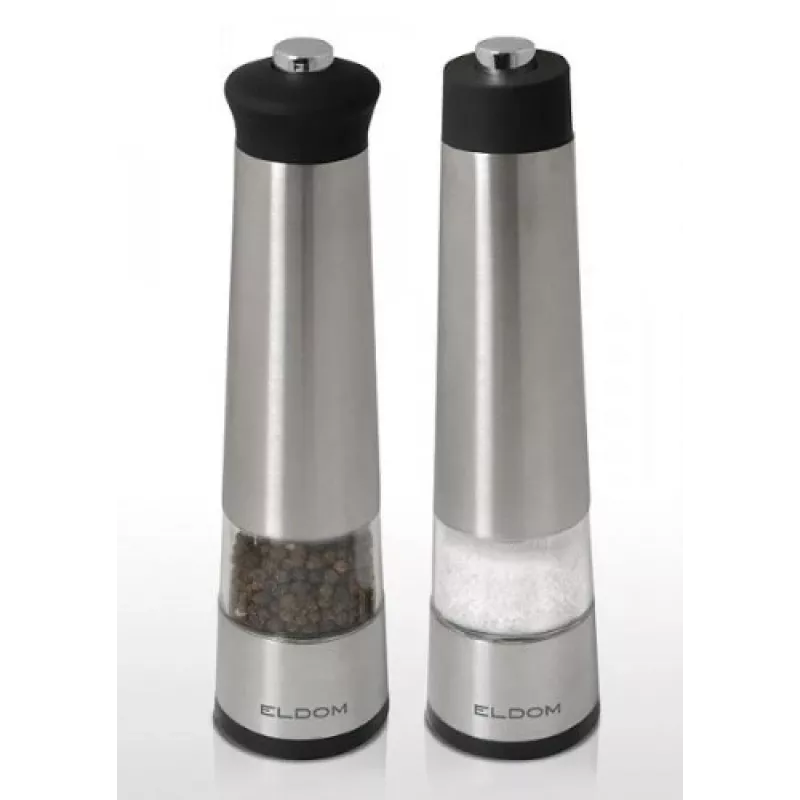 2X ZMP4 Electric Pepper Mill and Salt Mill Set in the Great Housing Stainless Steel Design
