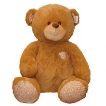 Plush bear TULILO Oktawian 75 cm Brown soft toy, 75 cm height