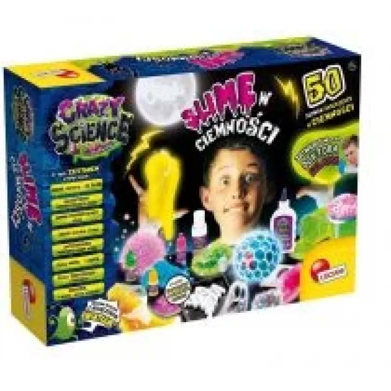 Science kit Liscianigiochi Crazy Science Slime in the dark 304-PL89239 — glow-in-the-dark slime experiment set