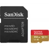MicroSDHC memory card SANDISK Extreme 512 GB UHS-I A1 V30 U3 Class 10, read 190 MB/s, write 130 MB/s, includes SD adapter