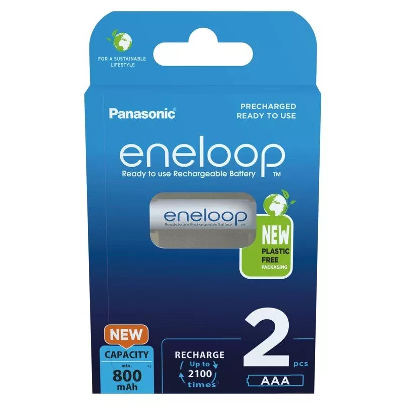 Rechargeable batteries PANASONIC ENELOOP AAA 800 mAh 2 pc(s) (BK-4MCDE/2CP)