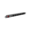 LANBERG PDU-07E-0200-IEC-BK PDU 1U 10A 7 sockets French 2m Black