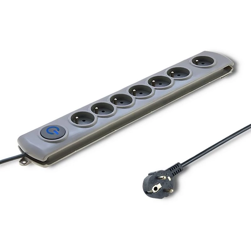 Surge Protector Qoltec 50167 Grey 8 AC Outlets 230V 1.8m