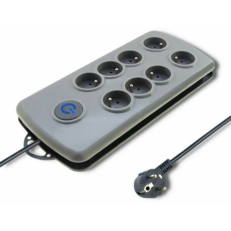Surge protector Quick Switch 8 sockets 2,5m gray