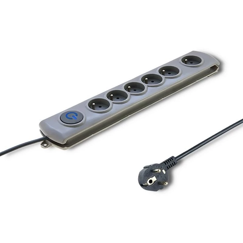 Surge Protector Qoltec 50165 Grey 6 AC outlets 230 V 1.8 m