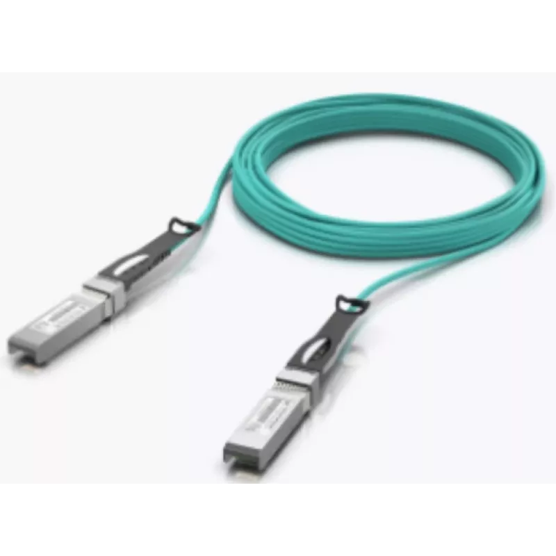 Fibre optic/AOC cable UBIQUITI UACC-AOC-SFP10-5M SFP+ to SFP+, 10 Gbit/s, 5 m, 850 nm, PVC jacket, aquamarine