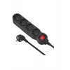 Maclean MCE180 power strip 1,4 M 4 indoor AC outlets Black