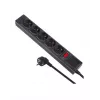 Power Extension Maclean MCE219 1.5m 5 AC Outlets Indoor Black