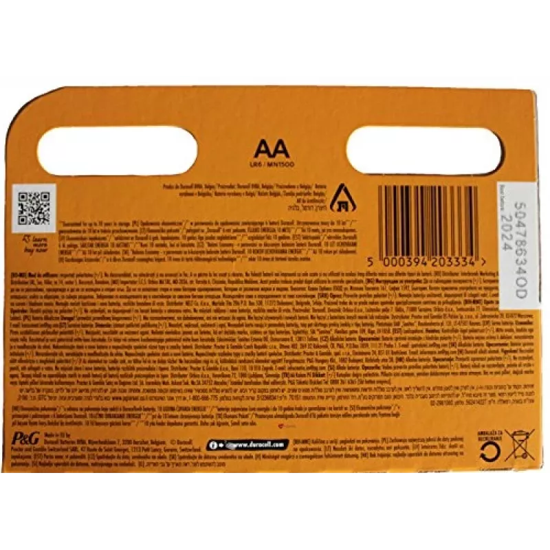 Duracell household battery Single-use battery AA Alkaline