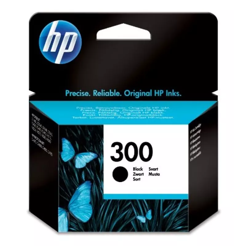 HP 300 Black Original Ink Cartridge, Black, 1 pc(s), 200 pages